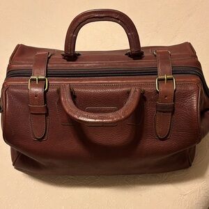 Duluth Trading Co Brown Leather Duffel Bag